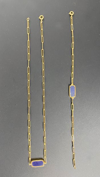 null DIN VANH

Set in 18K yellow gold (750°/°°) comprising a necklace and a bracelet...