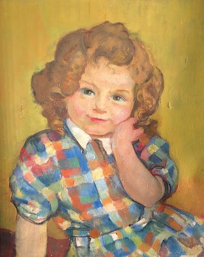 null André LAGRANGE (1889-1958)

L'enfant à la robe à carreaux.

Huile sur toile...