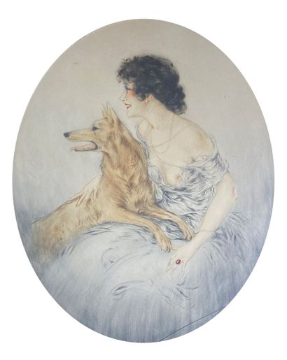 Louis ICART (1888-1950)

Femme et chien....