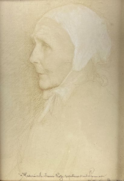 null Pascal DAGNAN-BOUVERET (1852-1929)

Portrait de vieille femme, 1924. 

Dessin...
