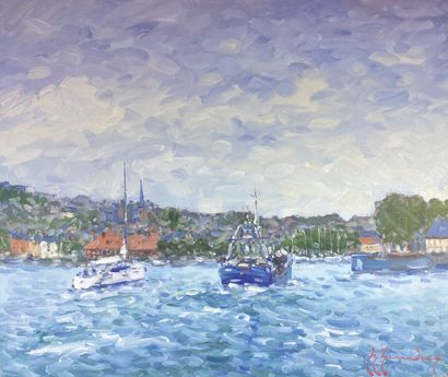 null Guy LEGENDRE (né en 1946)

Le port de Trouville.

Huile sur toile signée en...