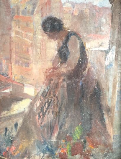 Henri EVENEPOEL (1872-1899)

Femme au balcon.

Huile...