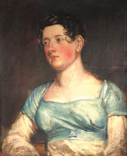 null Ecole anglaise, entourage de John CONSTABLE (1776-1837)

Portrait de femme à...