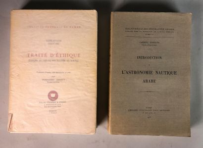 null Lot of two books:

- MISKAWAYH, Traité d'éthique, Institut français de Damas,...