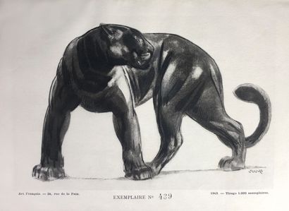 Paul JOUVE (1878-1973) 

Panthère noire.

Lithographie...
