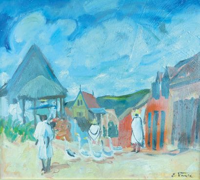 null Elisabeth FAURE (1906-1964)

Animated village square in Madagascar

Oil on isorel...