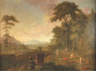 null Johan GLAUBER (1646-1726) (attribué à)

Scène mythologique dans un paysage.

Peinture...