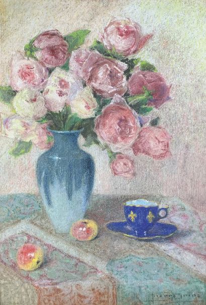 null Pierre Ernest PRINS (1838-1913)

"Bouquet de roses, pommes d'api et tasse bleue",...