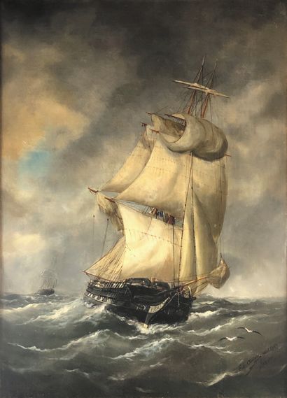 Edouard ADAM (1847-1929)

Storm in Le Havre,...