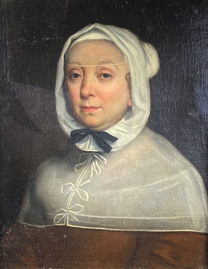 null Attribué à Wallerand VAILLANT (1623-1677)

Portrait de femme à la capuche et...