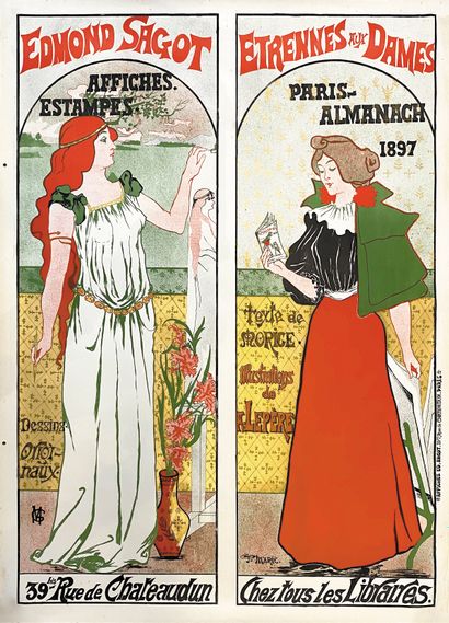 null P. MARIE

« Edmond Sagot, étrennes aux dames », 1897. 

Affiche lithographique...