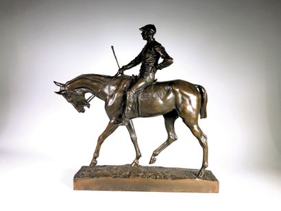 Emmanuel FRÉMIET (1824-1910) 
Jockey à cheval....