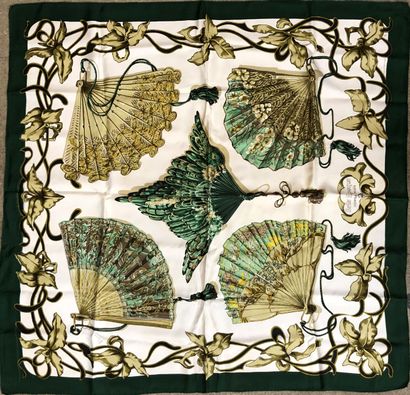 null HERMES

Silk square in green tones titled "Belle époque" and signed F. de la...