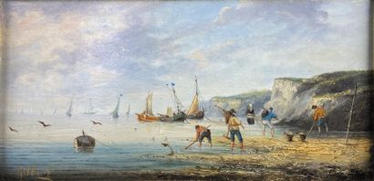 GILBERT (XIXe siècle) 
Les pêcheurs de crevettes....