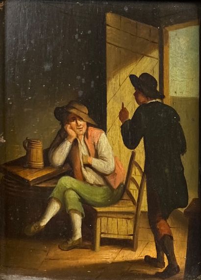 null French school of the XIXth century in the taste of TENIERS

The smokers and...