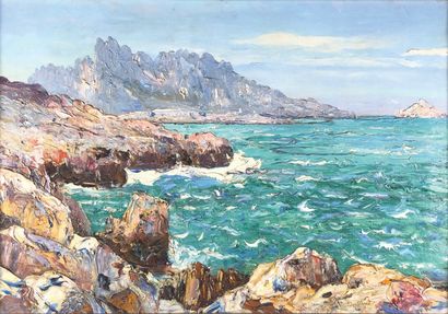 null Jean-Baptiste DUFFAUD (1853-1927)

"Le matin, Ile de Jarre", près de Marseille.

Huile...