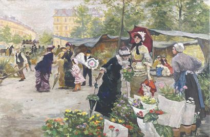 P. ROSSERT (Xxe siècle)

Le marché aux fleurs.

Peinture...