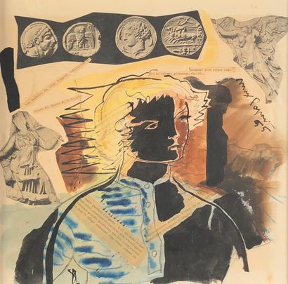 null Max PAPART (1911-1994)

Le bel Apollon, 1955.

Aquarelle, encre et collage signé...