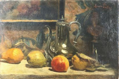null Louis POTTIN (XIXe-XXe siècles)

Nature morte aux pommes.

Huile sur toile signée...