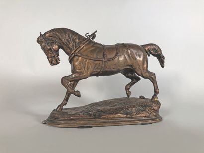 null Pierre LENORDEZ (1815-1892)

Cheval d'attelage.

Epreuve en bronze à patine...