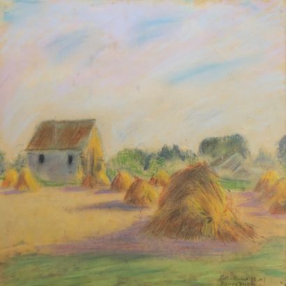 null Richard RANFT (1862-1931)

Paysage aux meules, Petit-Coubert.

Pastel signé...