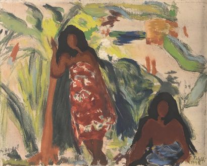 null Maurice HENSEL (1890-1958)

Deux Tahitiennes, 1938.

Huile sur carton toilé...