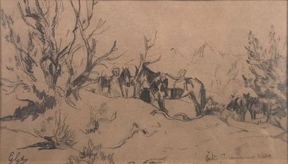 null Gustave GUILLAUMET (1840-1887)

Halte des cavaliers.

Dessin à la mine de plomb...