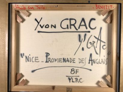 null Yvon GRAC (né en 1945)
"Nice, promenade des anglais".
Huile sur toile signée...