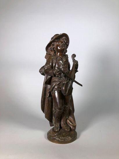 null Adolphe MAUBACH (XIX-XXe siècles)
Le petit violoniste.
Epreuve en bronze à patine...