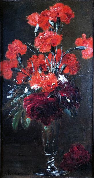 Alexis KREYDER (1839-1912)
Bouquet d'œillets...