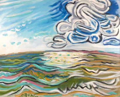 null Claude BONIN-PISSARRO (1921-2021)
La mer.
Acrylique sur toile signée en bas...