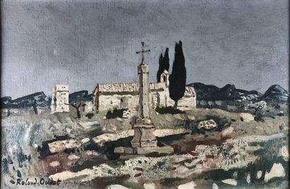 null Roland OUDOT (1897-1981).
Paysage provençal.
Huile sur toile signée en bas à...