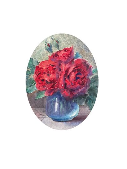 Blanche ODIN (1865-1957)
Bouquet de roses.
Aquarelle...