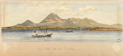 null René GILLOTIN (1814-1861)
"View of the entrance to the Réalejo River" in Costa...