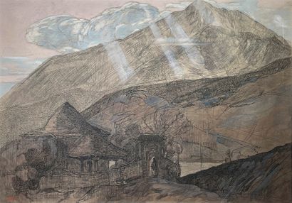 Paul JOUVE (1878-1973)
La montagne de l’Athos,...