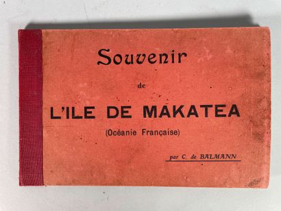 null BALMANN, Souvenir de l'Ile de Makatea. Volume in quatro oblong, hardcover.