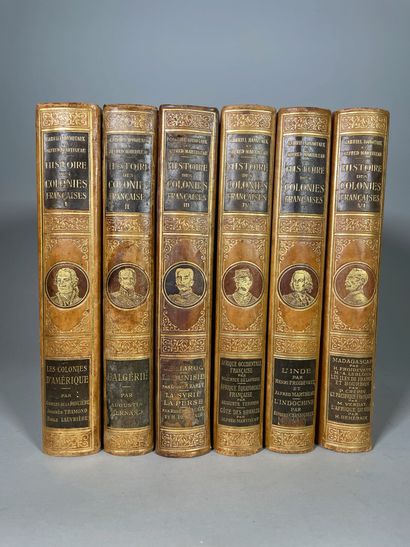 null HANOTAUX et MARTINEAU, Histoire des colonies françaises. Six volumes in 4. Paris,...