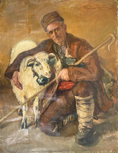 null School of Paris
The shepherd, 1964.
Oil on canvas (without frame) signed lower...