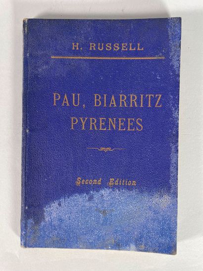 null RUSSEL, Pau, Biarritz, Pyrenees, second edition, Pau, 1890. Volume in-8, publisher's...