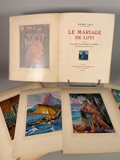 null LOTI (Pierre), Le mariage de Loti, illustrated with watercolors by Maurice de...