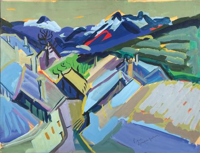 null Pierre AMBROGIANI (1907-1985)
The Alps.
Gouache signed lower right.
View : 49...