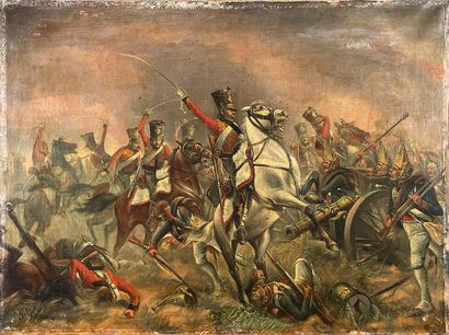 S. WALTON (XIXe siècle)
Charge de cavalerie....