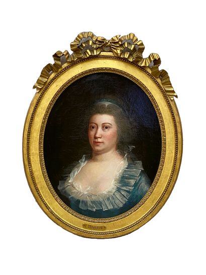 Ecole française vers 1770
Portrait de dame...