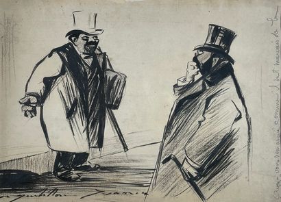 null Jean-Louis FORAIN (1852-1931)
"Did you notice how bad he smells from his mouth?"
Ink,...