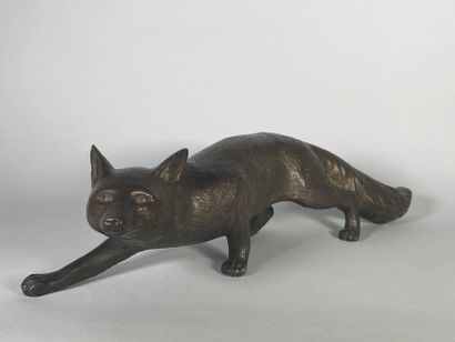 null French school
The fox.
Proof in bronze with shaded brown patina. Early edition...