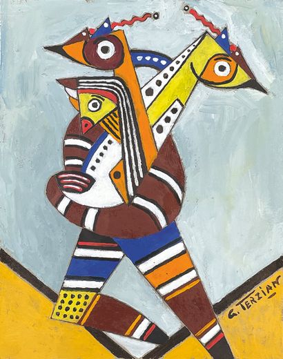 null Georges TERZIAN (1939-2021)
Character.
Gouache signed lower right.
20.5 x 16.5...