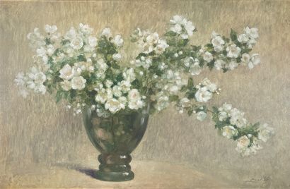 null Lucien BOULIER (1882-1963)
	Bouquet.
	Oil on panel signed lower right.
	53.5...