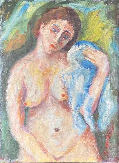 null Franco GARELLI (1909-1973)
Nude, 1978.
Oil on canvas signed on the right side,...