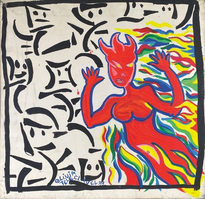 null Olivia TELE CLAVEL (born 1955)
Hell, 1989
Acrylic on canvas, signed and dated...