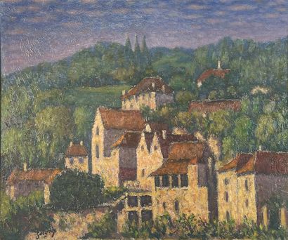 null GOIGOUX (20th century)
Dordogne landscape.
Oil on panel signed lower left.
46...